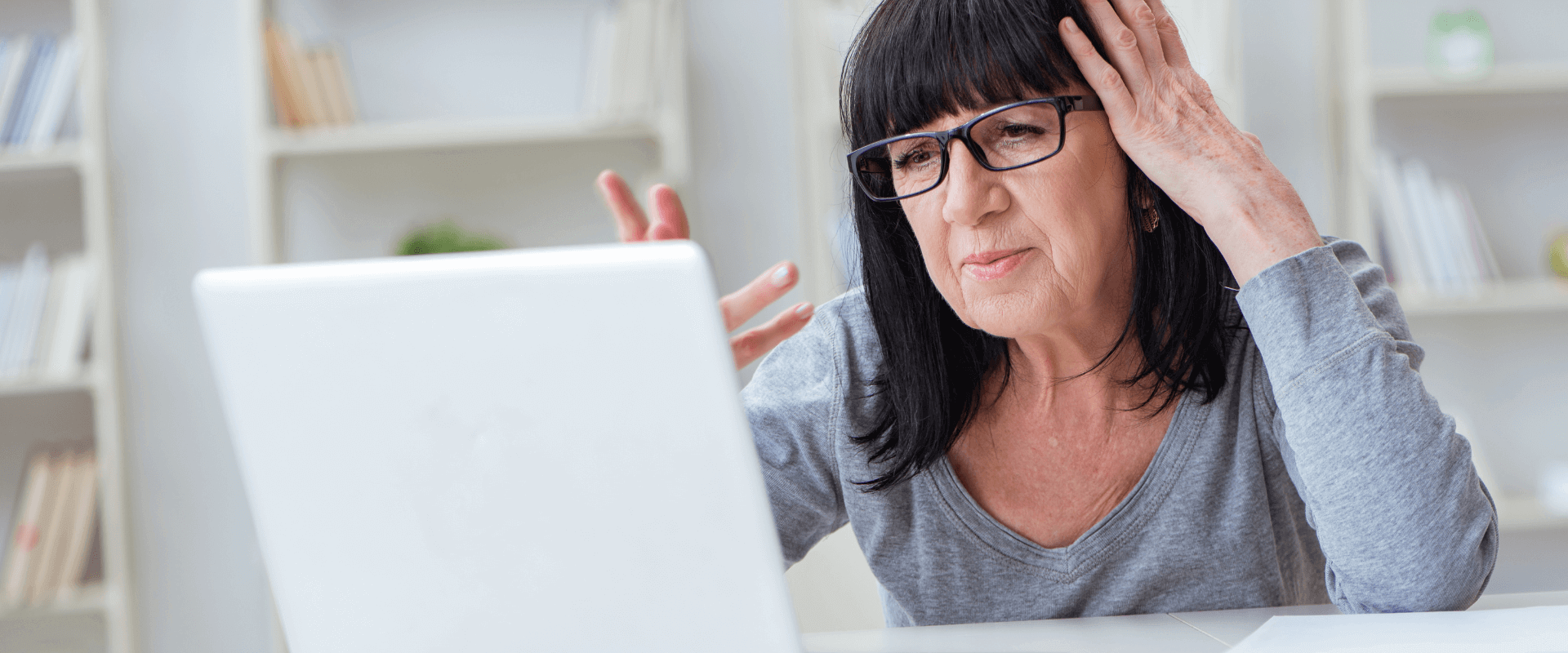 Frustrated Employee at Work Computer